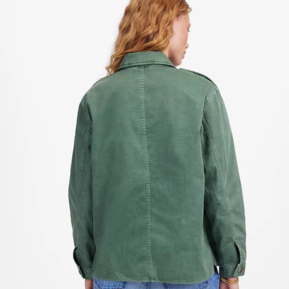Madewell NWT Easy Utility Shirt-Jacket green womens size 3X - Picture 12 of 12